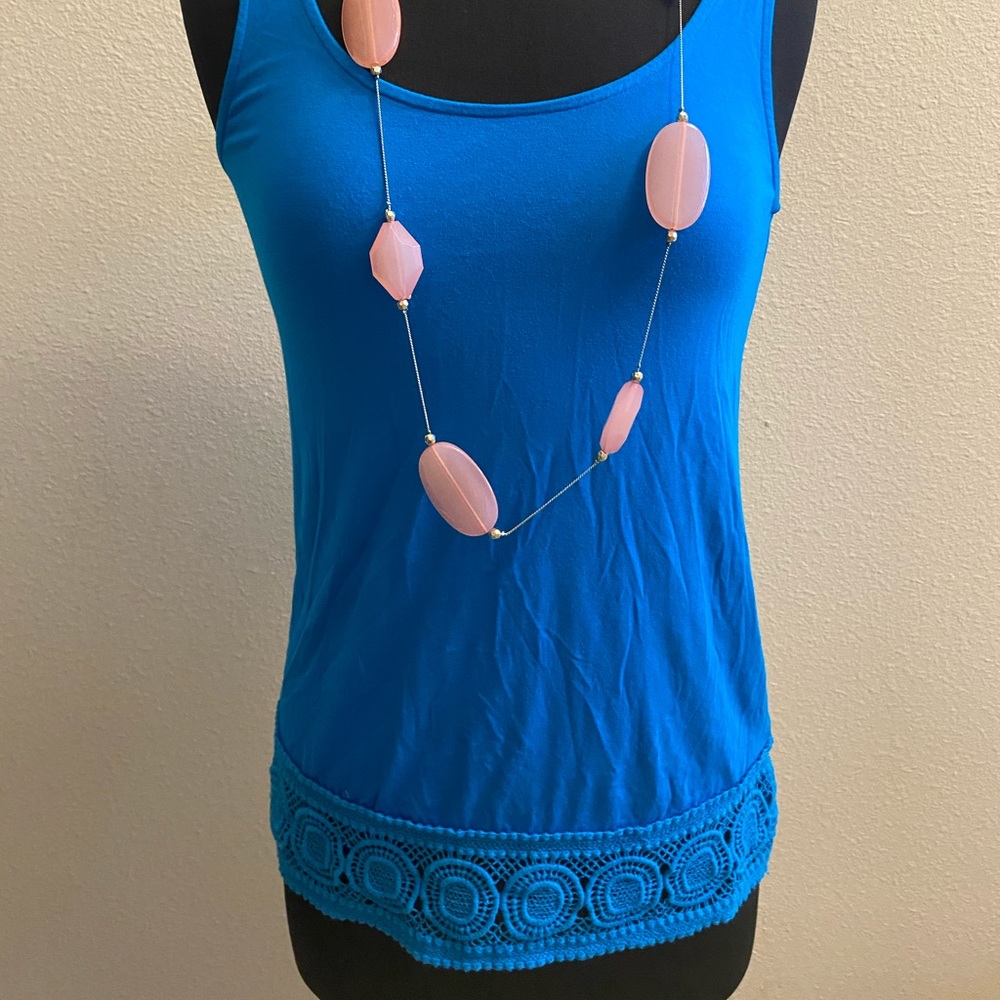 BEBE Low Back Crotchet top